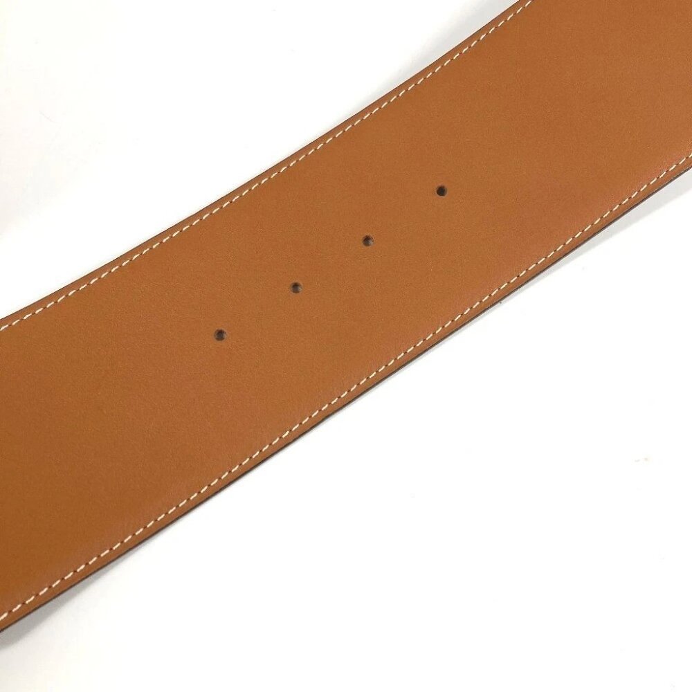 HERMES Thick belt Accessories Buckle Belt belt Leather Black/SilverHardware - Picture 5 of 10